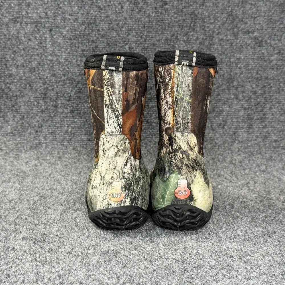 Bogs Classic Mid Waterproof Insulated Rain Boots Boy's 7 Mossy Oak Camo Hunting